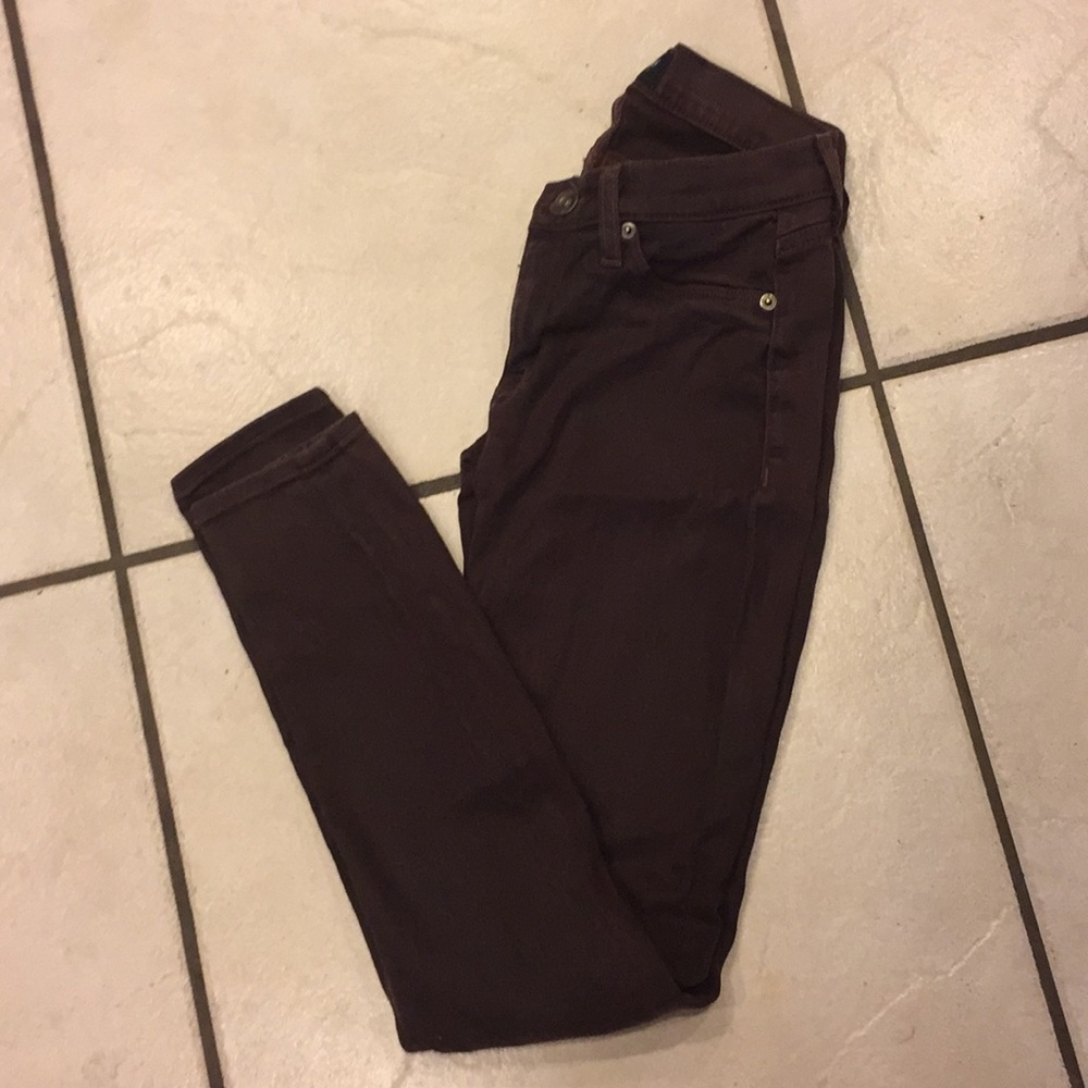 Hudson stretchy jeans in shiny brown